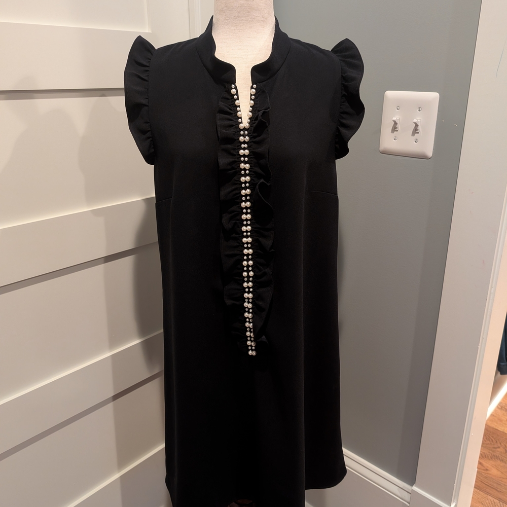 Lilly Pulitzer Black Garment with Pearl Details